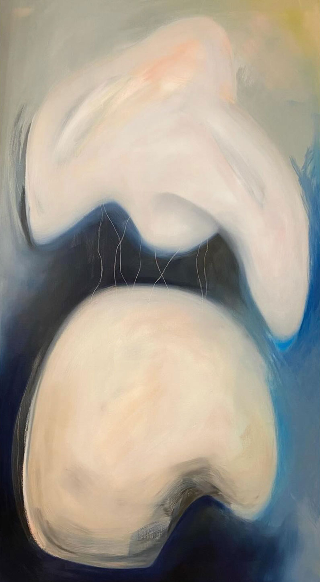 Indigo Longing for Yellow — Wanda Plantinga, oil on canvas